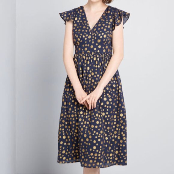 MODCLOTH Truly You Short Sleeve Dress - L - Picture 2 of 10
